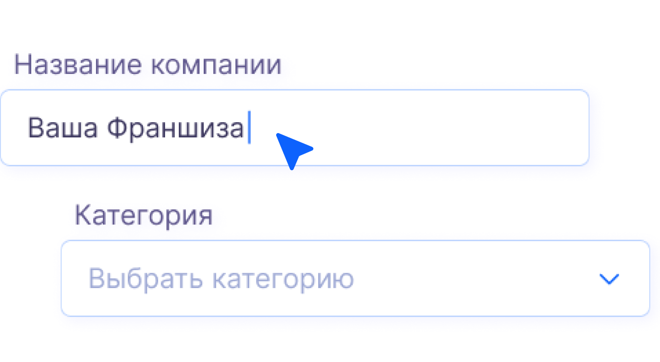 Поля конструктора франшизы